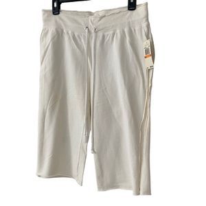 Michael Kors Women Sweatpants Shorts Capri Cream Drawstring Waistband  Size S